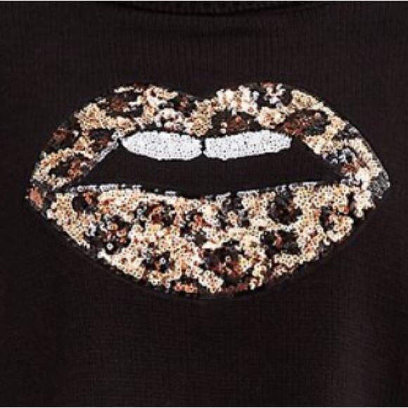 Torrid black leopard print pullover mock drop shoulder sweater - Picture 10 of 10